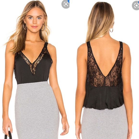 Free People Tops - NWT Free People All In My Head Camisole Black Lace XS